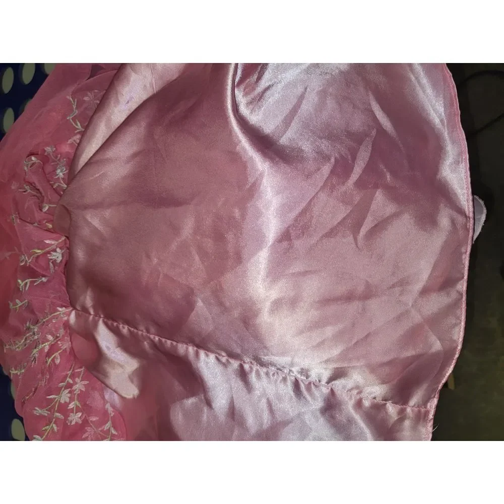 Jona Michelle Girls sleeveless‎ Dress Strawberry Embroidered Size 12